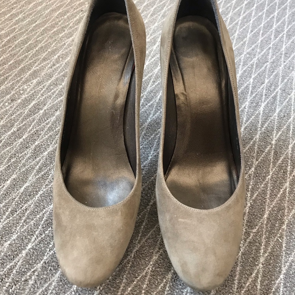 Stuart Weitzman suede greenish/brown women shoes
